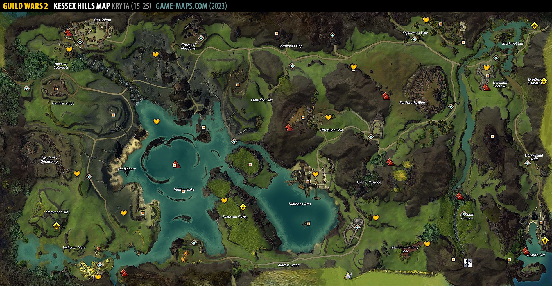 Kessex Hills Map Guild Wars 2